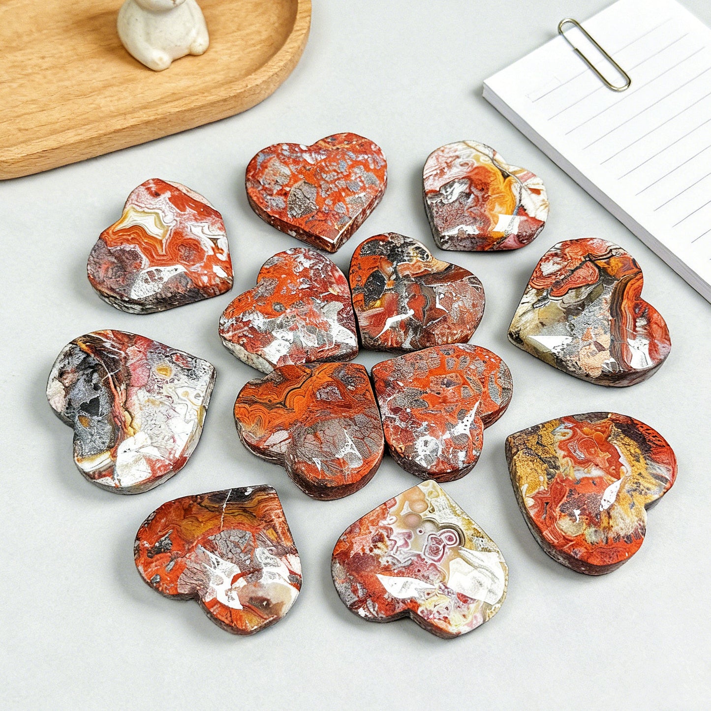 Natural Red Mexican Agate Love Heal ing Gemstone Home Decor