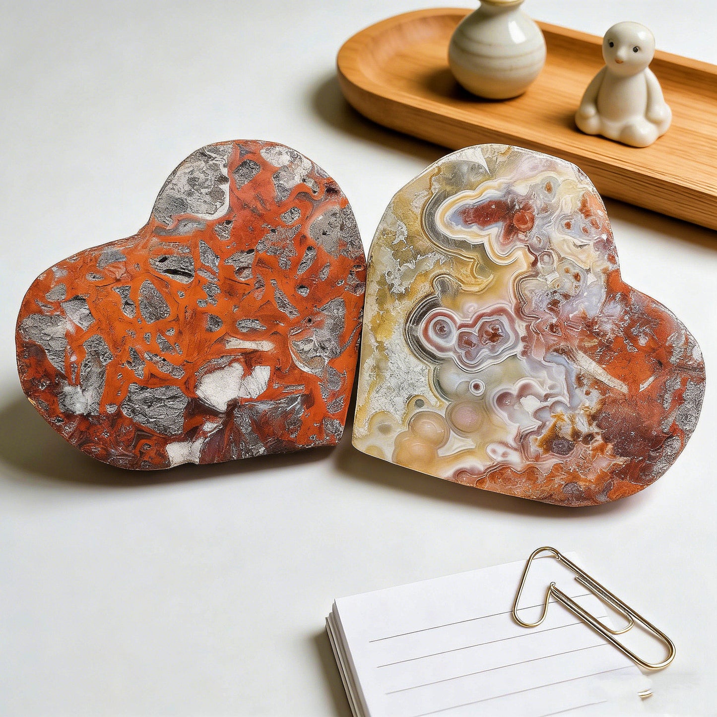 Natural Red Mexican Agate Love Heal ing Gemstone Home Decor