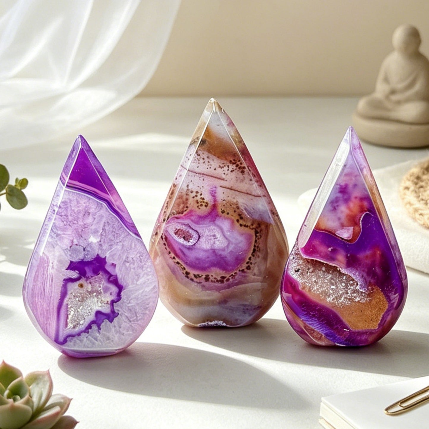 Natural Purple Filament Crystal Cave Sculpture Heal ing Gemstone Home Decor