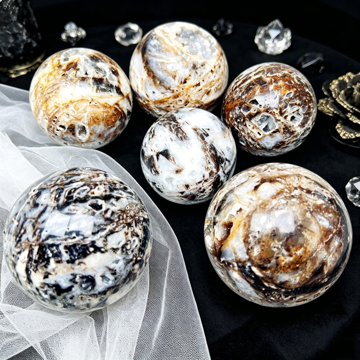 Natural Flash zinc ore ball Heal ing Gemstone Home Decor