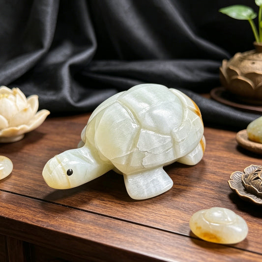 Natural Stone carving turtle Heal ing Gemstone Home Decor