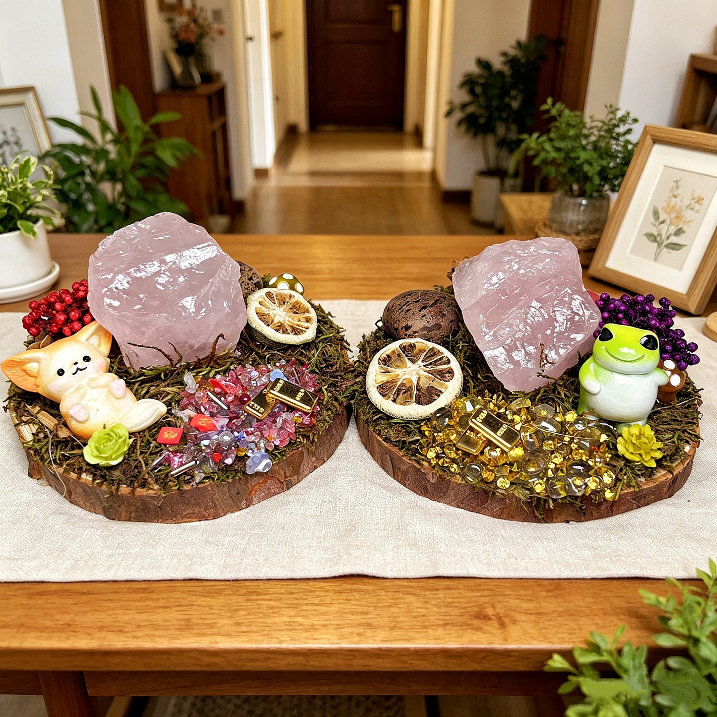 Natural Crystal Micro Landscape Ornament Heal ing Gemstone Home Decor