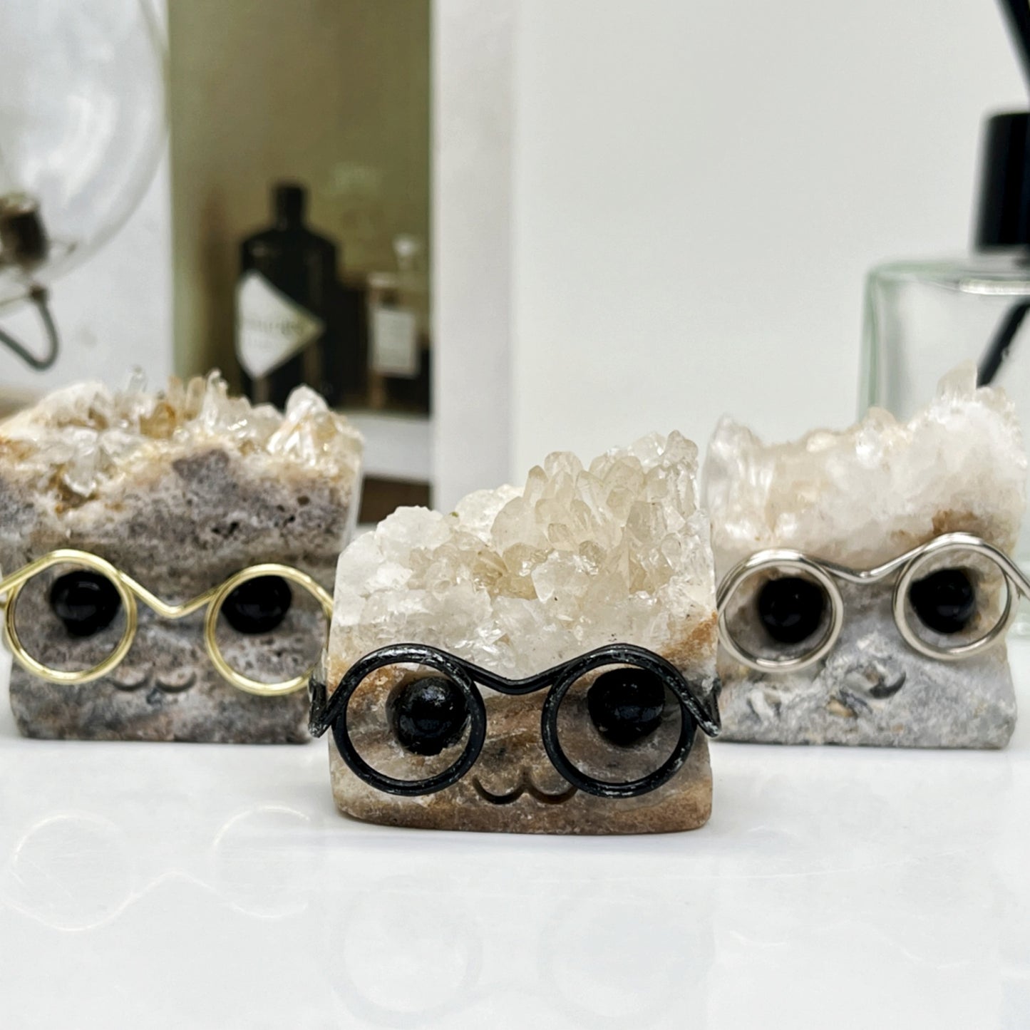 Natural Crystal cluster hedgehog carving piece Heal ing Gemstone Home Decor