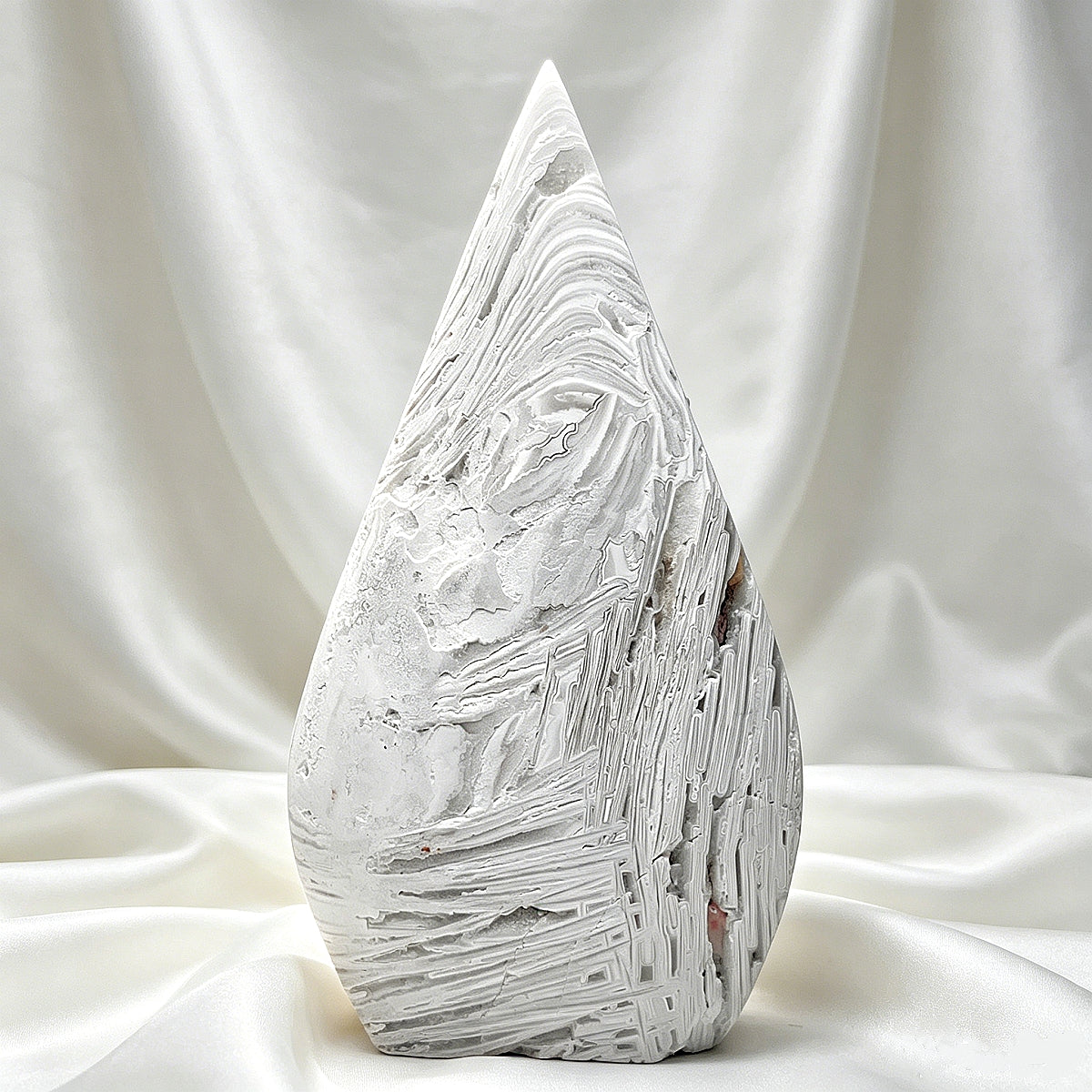 Natural White Mexican agate ornament Heal ing Gemstone Home Decor