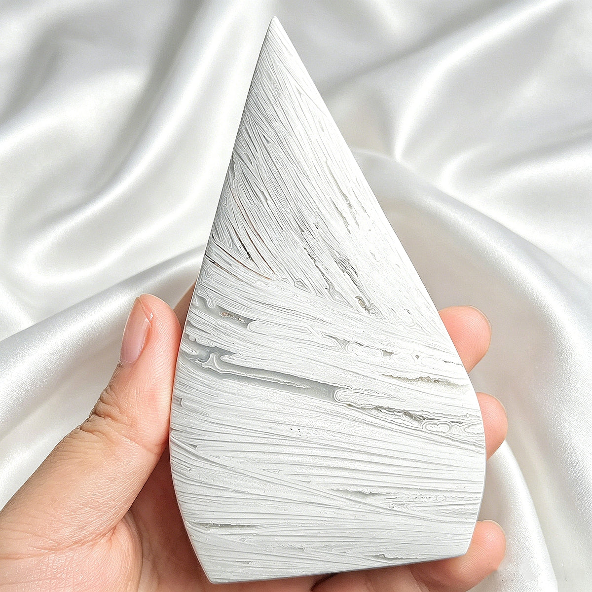 Natural White Mexican agate ornament Heal ing Gemstone Home Decor