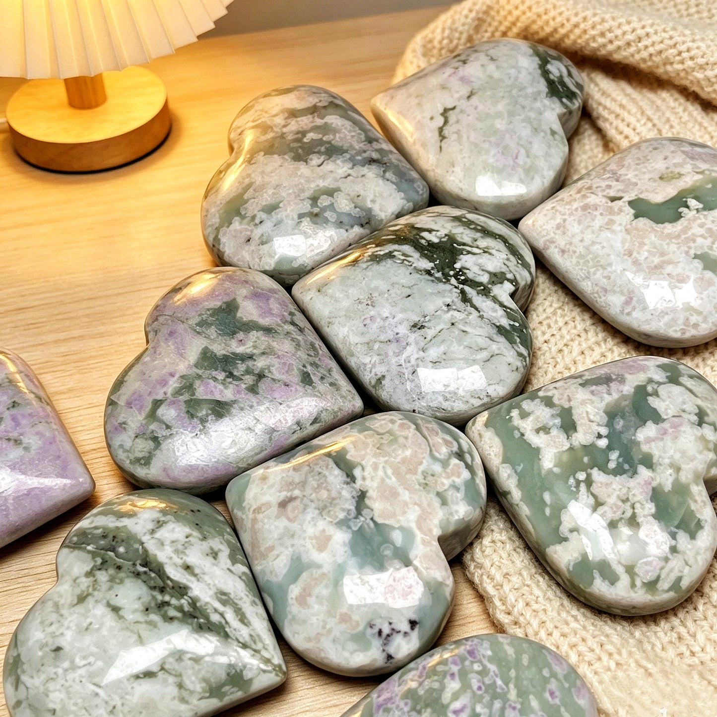 Natural Fangna Stone Love Heart Heal ing Gemstone Home Decor
