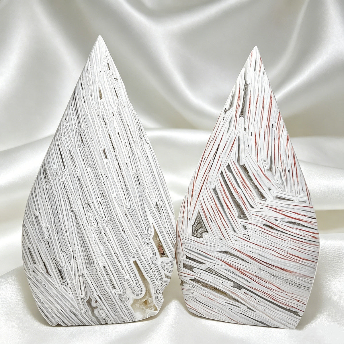 Natural White Mexican agate ornament Heal ing Gemstone Home Decor