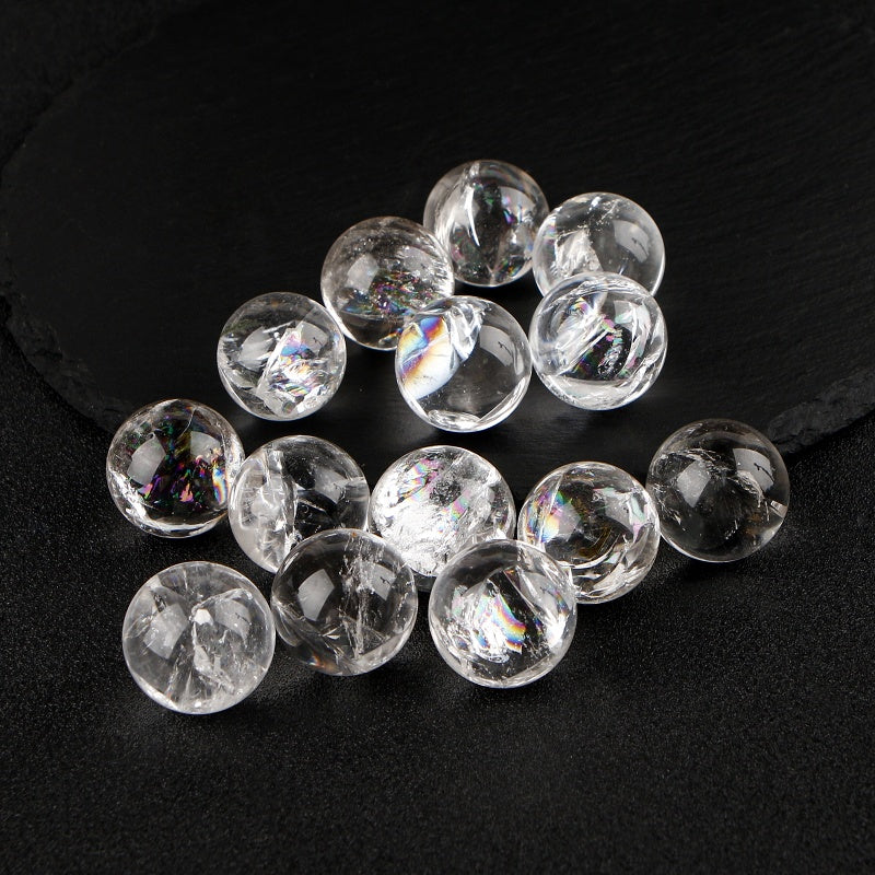 Natural Sparkling white crystal ball Heal ing Gemstone Home Decor
