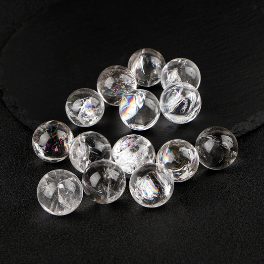 Natural Sparkling white crystal ball Heal ing Gemstone Home Decor
