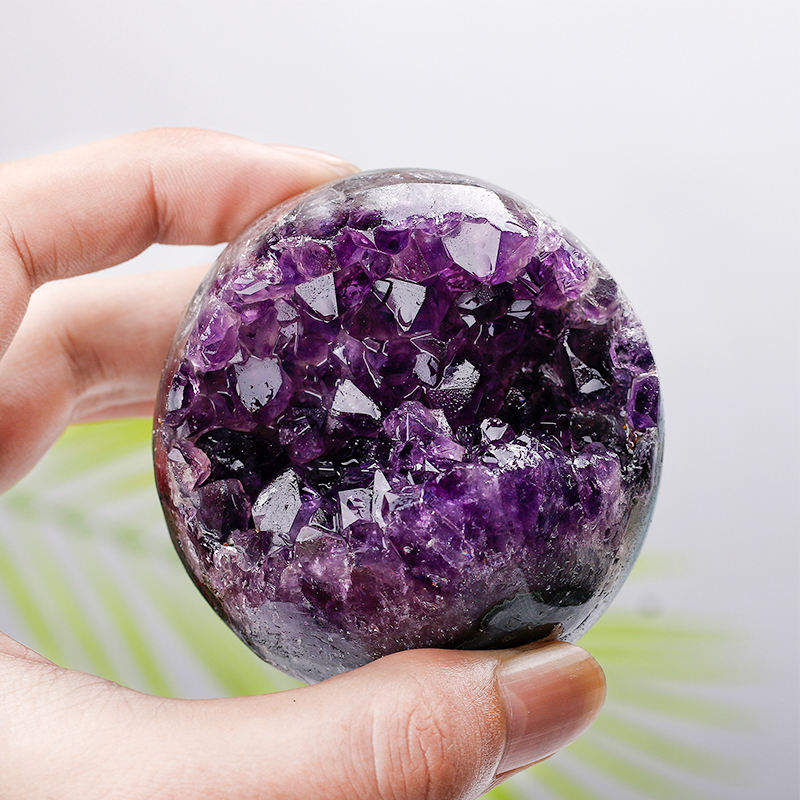 Natural  Open-Smile Crystal Stone Crystal Ball Heal ing Gemstone Home Decor