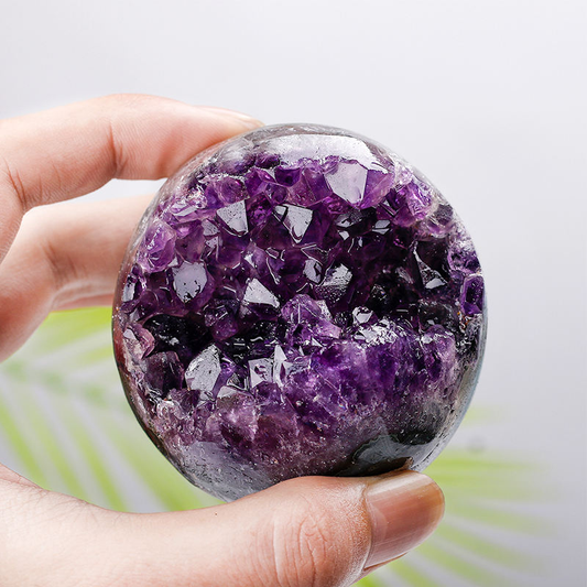 Natural  Open-Smile Crystal Stone Crystal Ball Heal ing Gemstone Home Decor