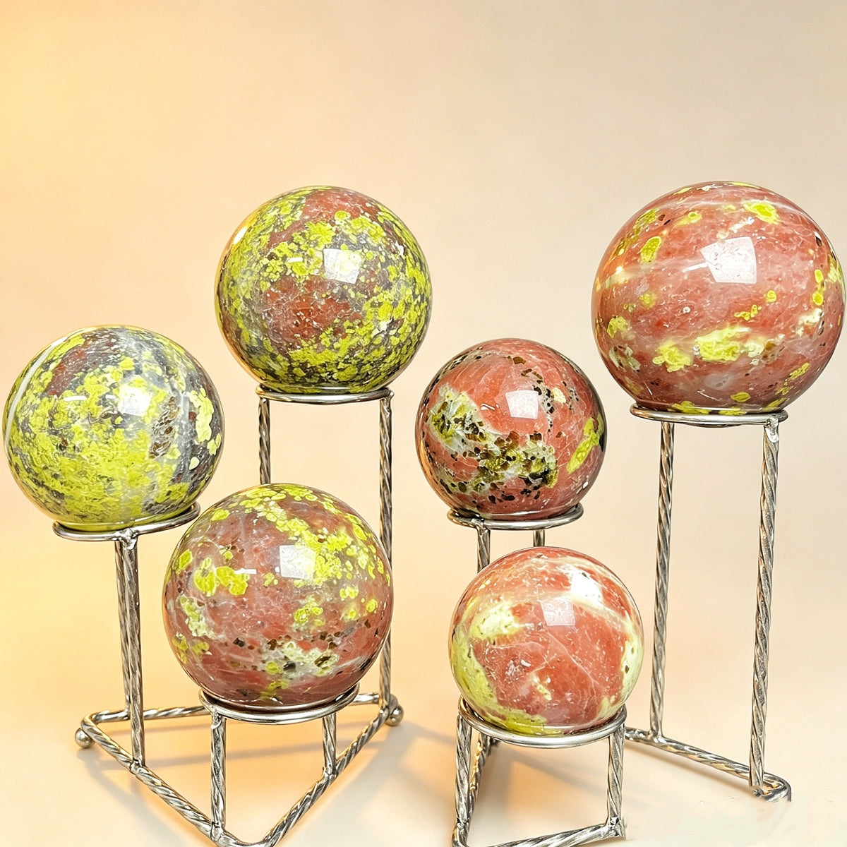 Natural Lotus tourmaline ball Heal ing Gemstone Home Decor