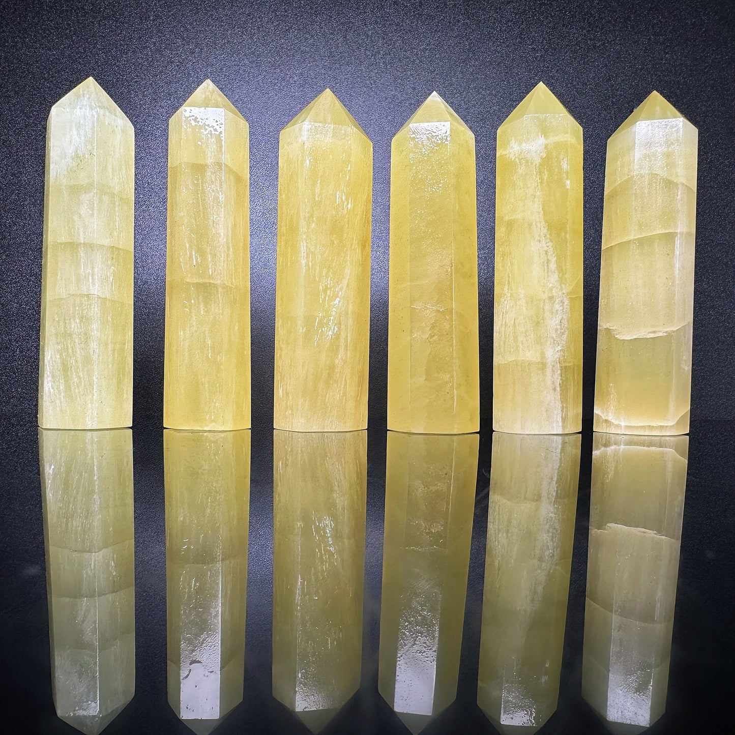 Natural Yellow Caribbean Pillar  Heal ing Gemstone Home Decor
