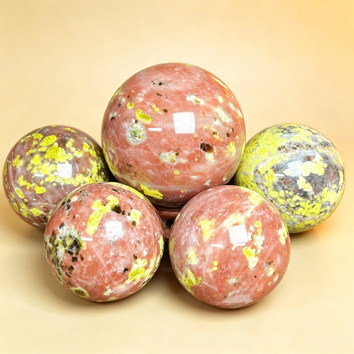 Natural Lotus tourmaline ball Heal ing Gemstone Home Decor