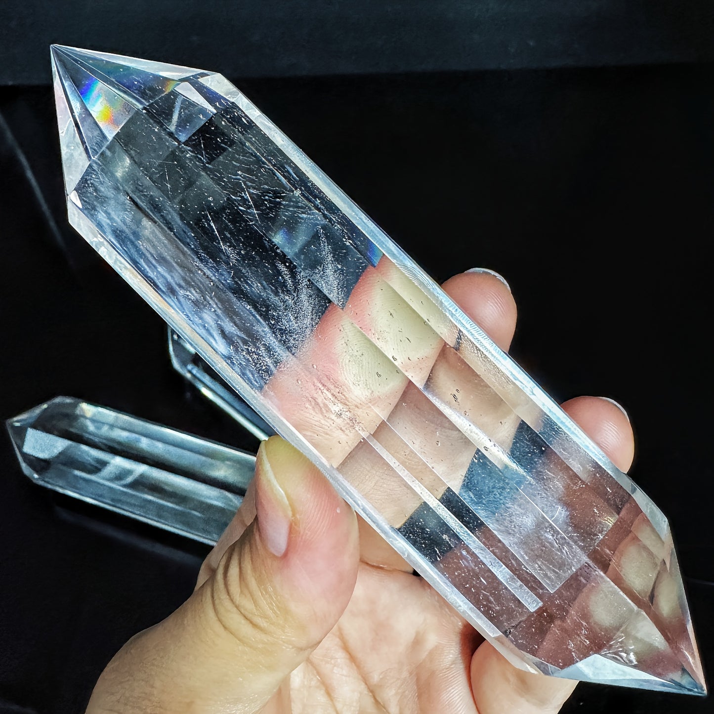 Smelting stone double pointed column Heal ing Gemstone Home Decor