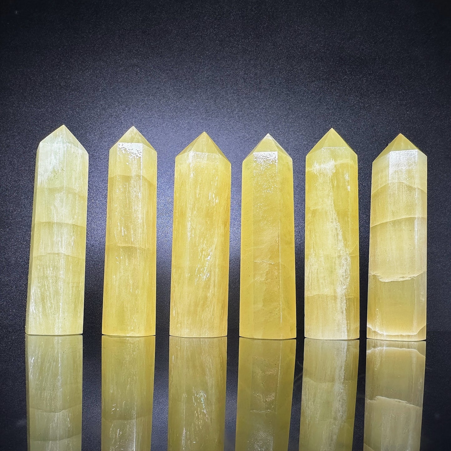 Natural Yellow Caribbean Pillar  Heal ing Gemstone Home Decor
