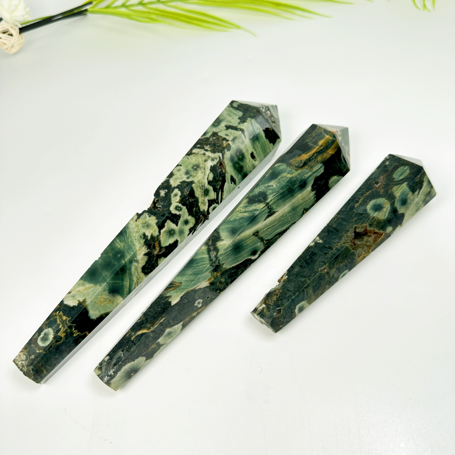 Natural Ocean Jade Scepter Heal ing Gemstone Home Decor