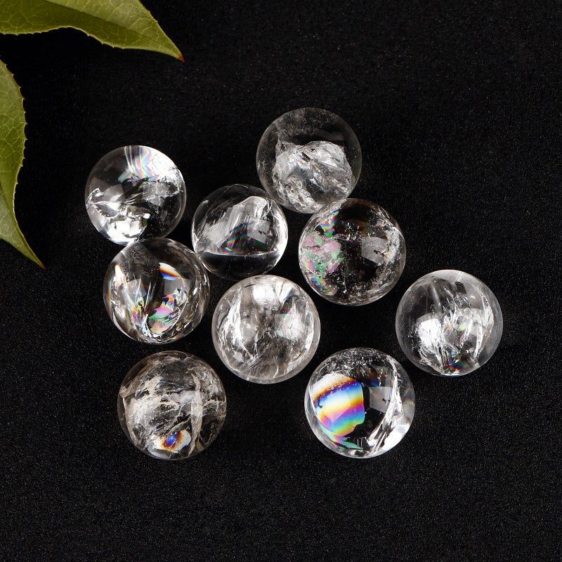 Natural Sparkling white crystal ball Heal ing Gemstone Home Decor