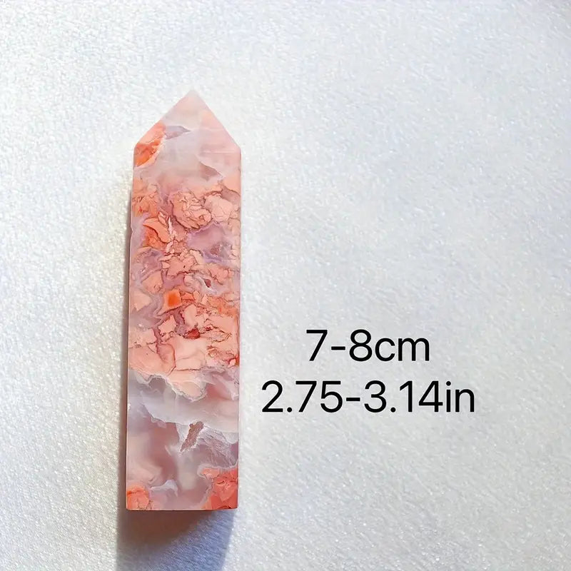 pink flower agate tower