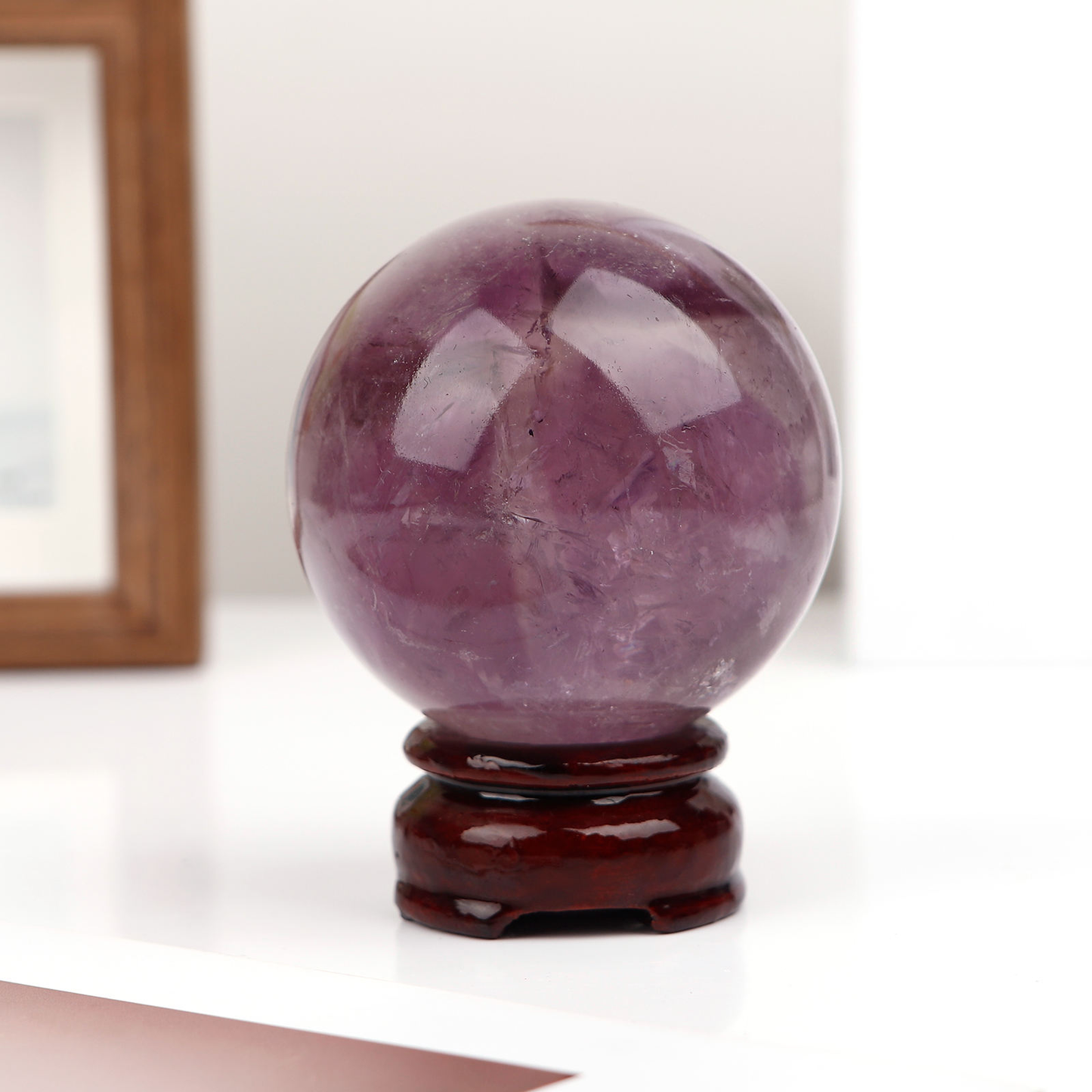 Natural Amethyst Cluster Crystal Sphere Crystal Ball Heal ing Gemstone Home Decor