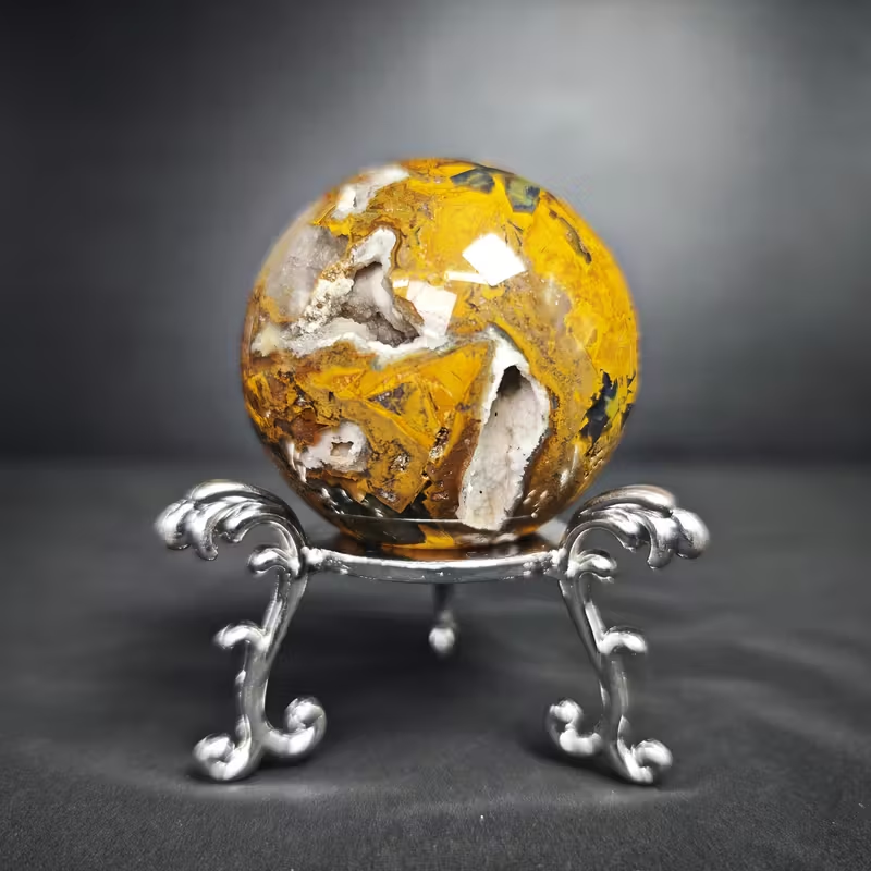 Natural Pietersite Sphere Crystal Ball Heal ing Gemstone Home Decor