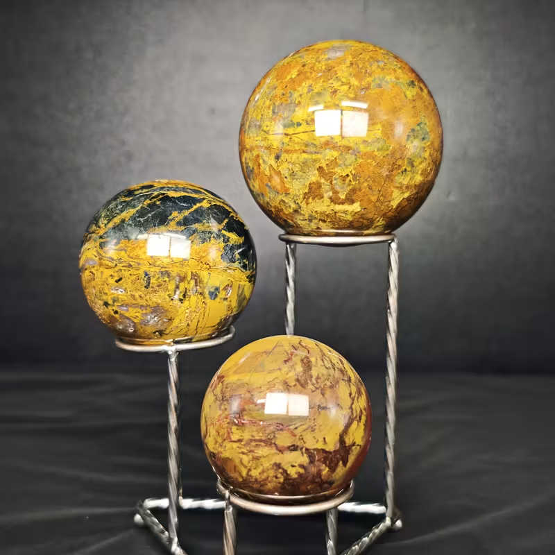 Natural Pietersite Sphere Crystal Ball Heal ing Gemstone Home Decor