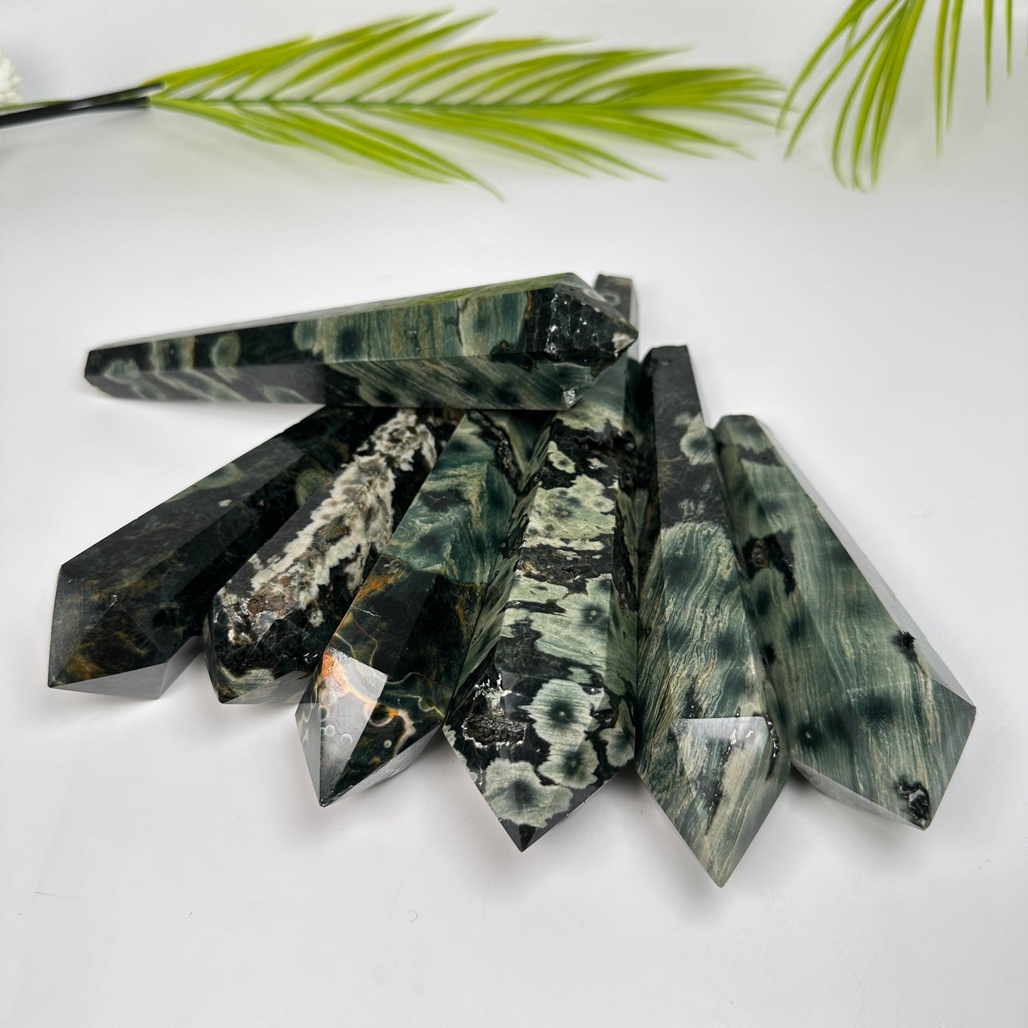 Natural Ocean Jade Scepter Heal ing Gemstone Home Decor