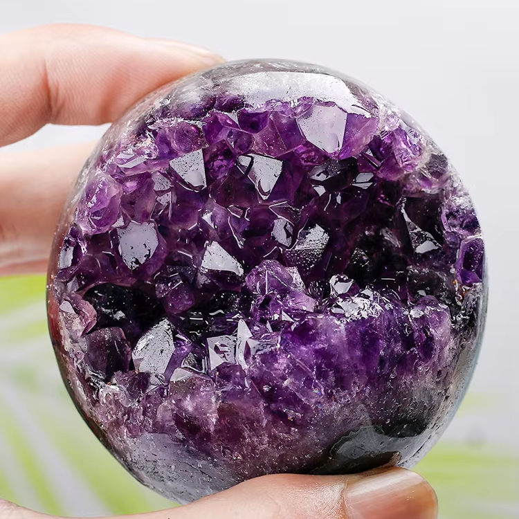 Natural  Open-Smile Crystal Stone Crystal Ball Heal ing Gemstone Home Decor