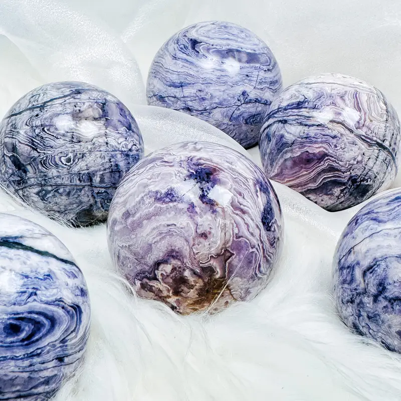 Purple Malachite Crystal Ball Sphere Natural Home Decoration