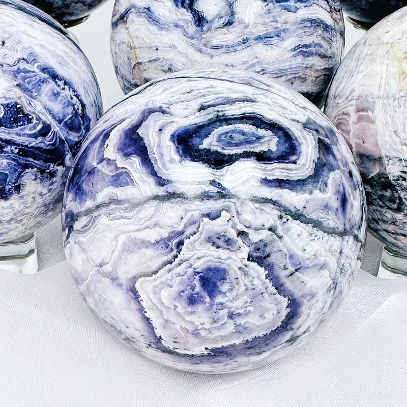 Purple Malachite Crystal Ball Sphere Natural Home Decoration