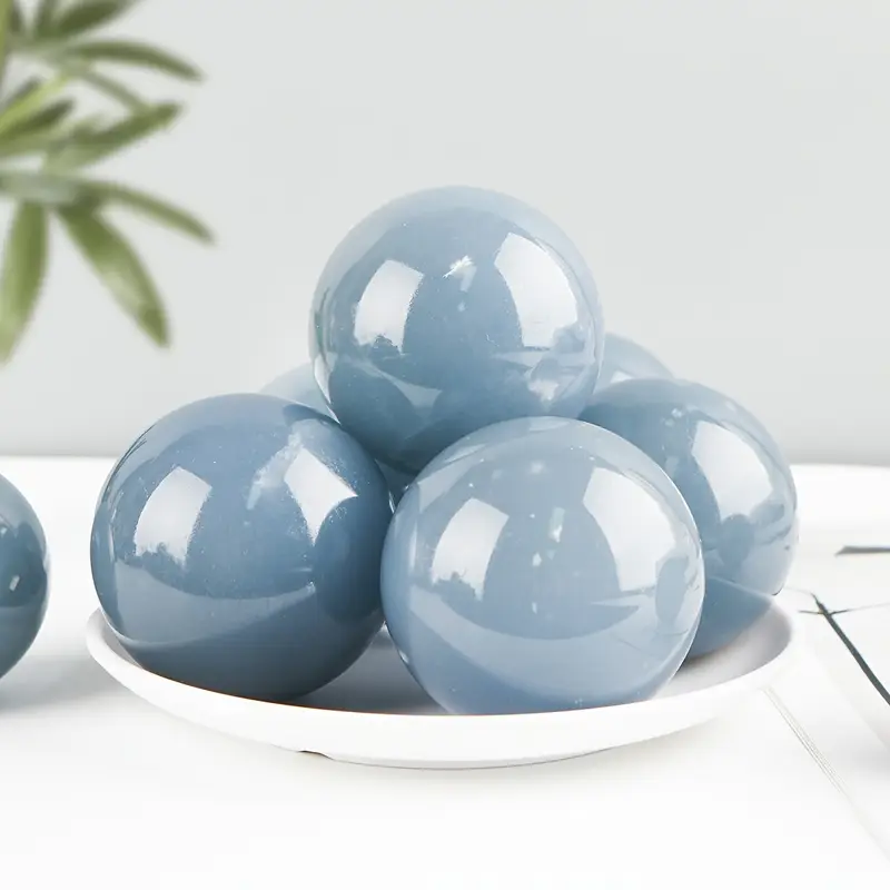 Natural Transparent Angel Stone Sphere Polished Technique Home Decorative
