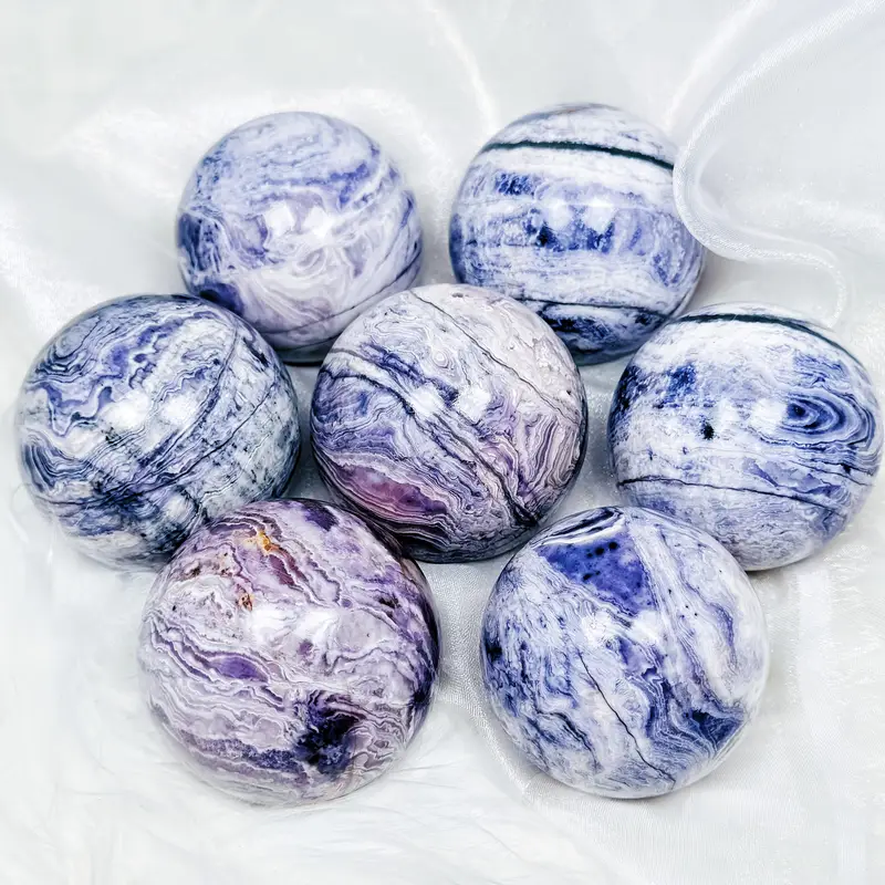 Purple Malachite Crystal Ball Sphere Natural Home Decoration