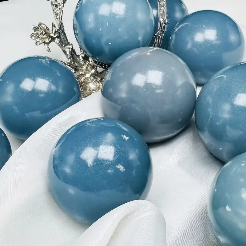 Natural Transparent Angel Stone Sphere Polished Technique Home Decorative