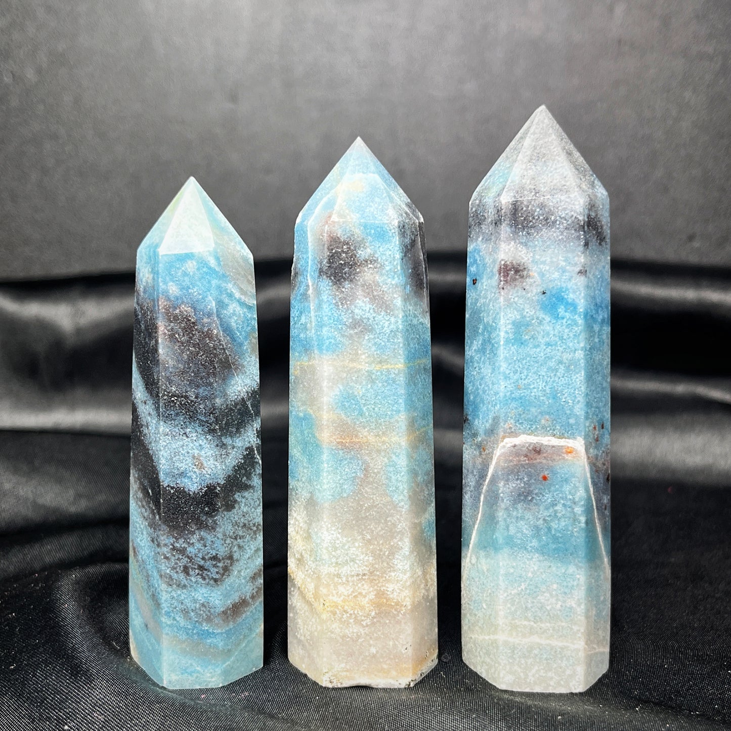 Natural Hydroxyphosphate aluminum single pointed column Heal ing Gemstone Home Decor