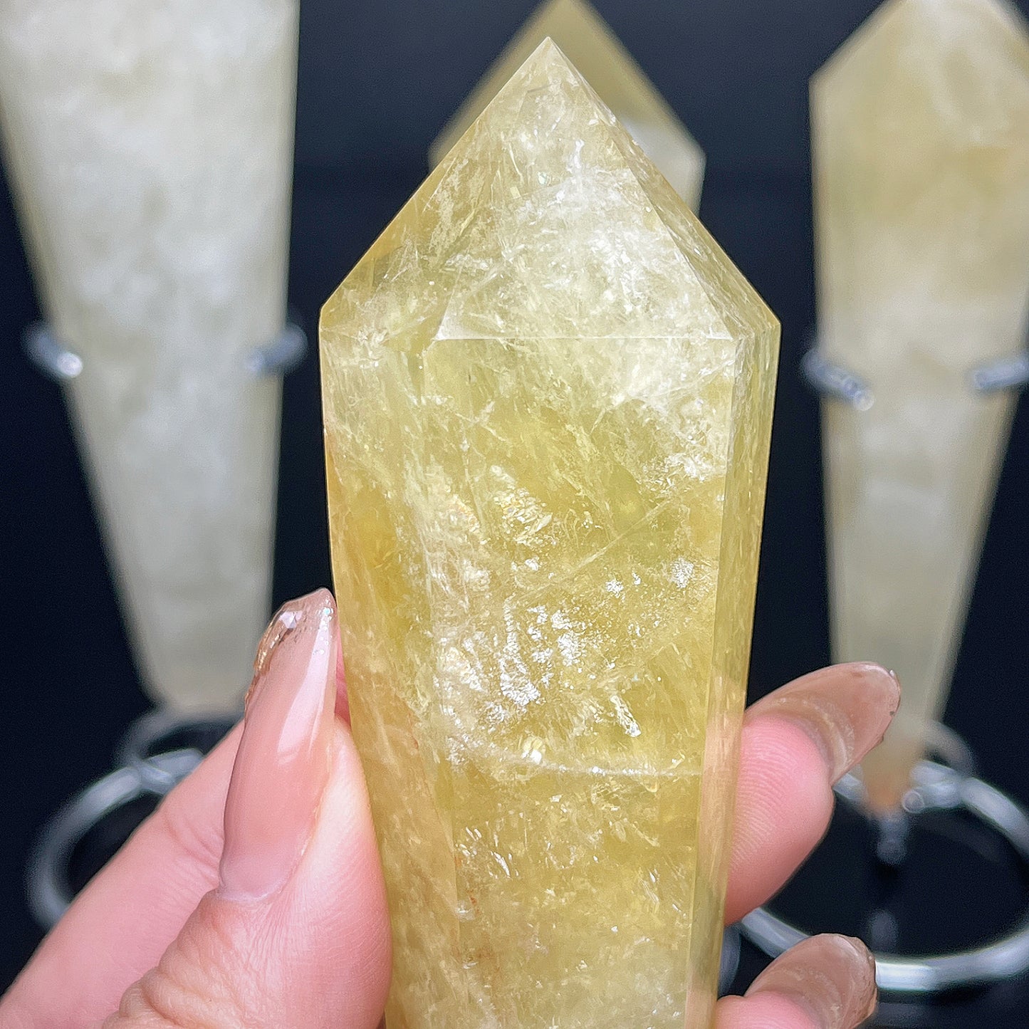 Natural Citrine scepter Heal ing Gemstone Home Decor