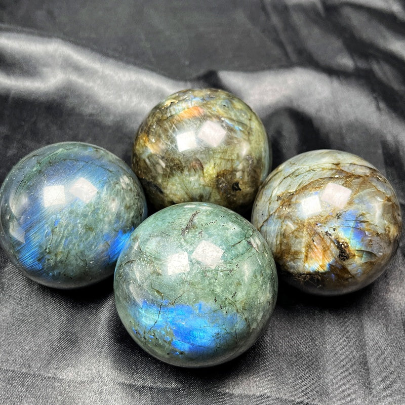 Natural Blue light elongated stone ball Heal ing Gemstone Home Decor
