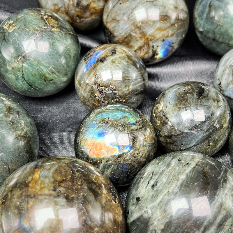 Natural Blue light elongated stone ball Heal ing Gemstone Home Decor