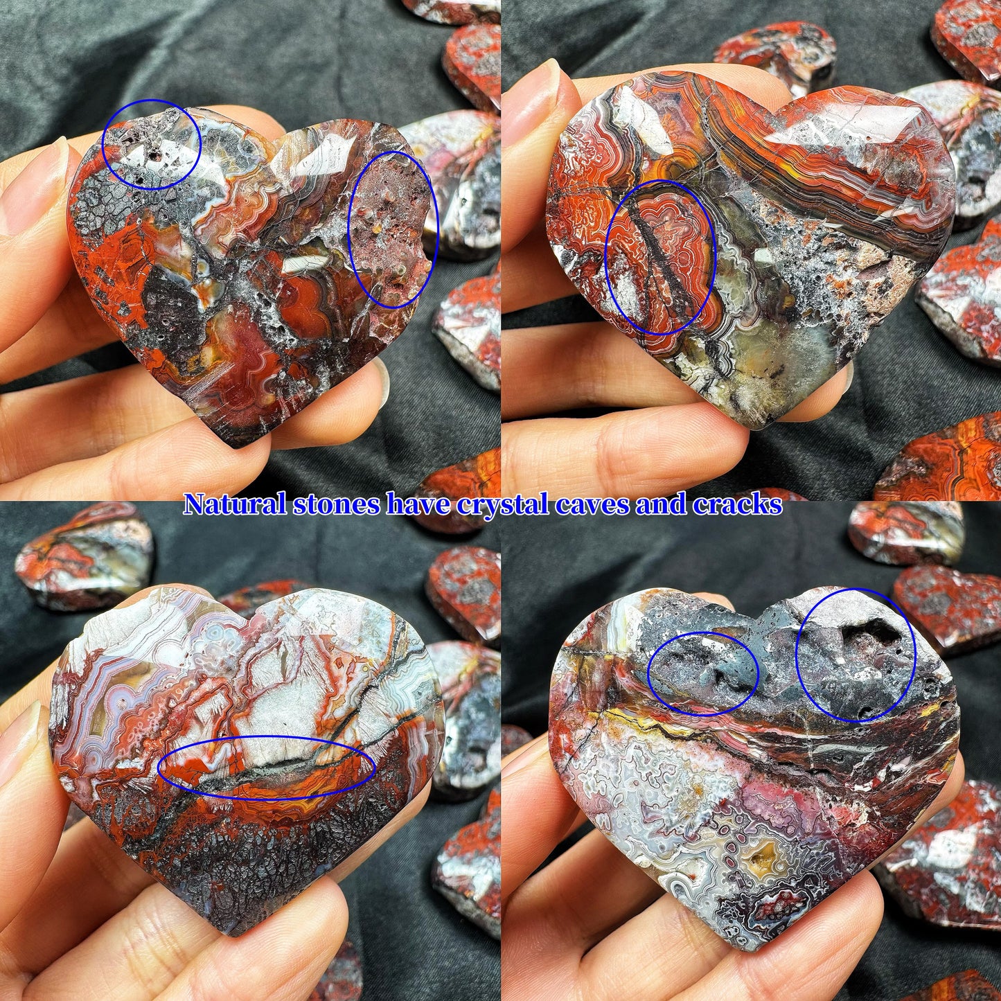 Natural Red Mexican Agate Love Heal ing Gemstone Home Decor