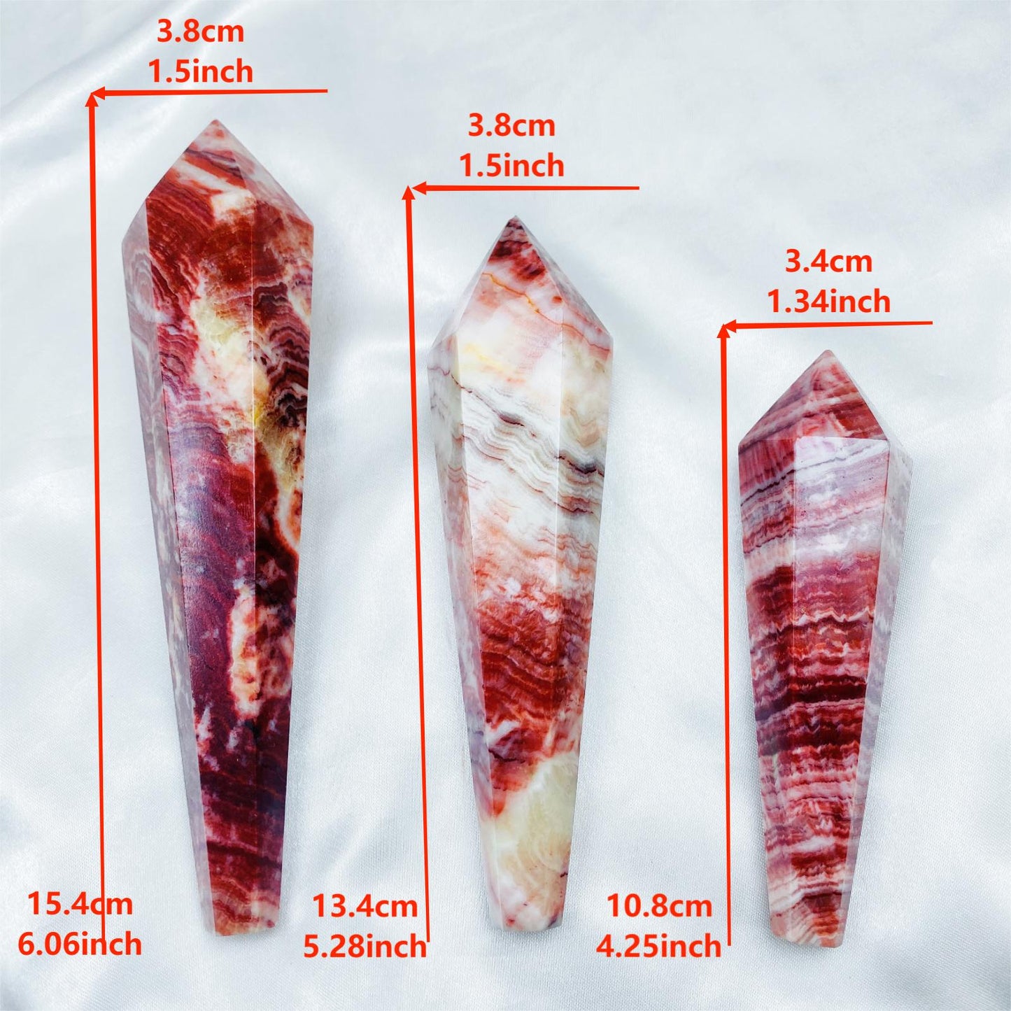 Natural Meat stone scepter Heal ing Gemstone Home Decor