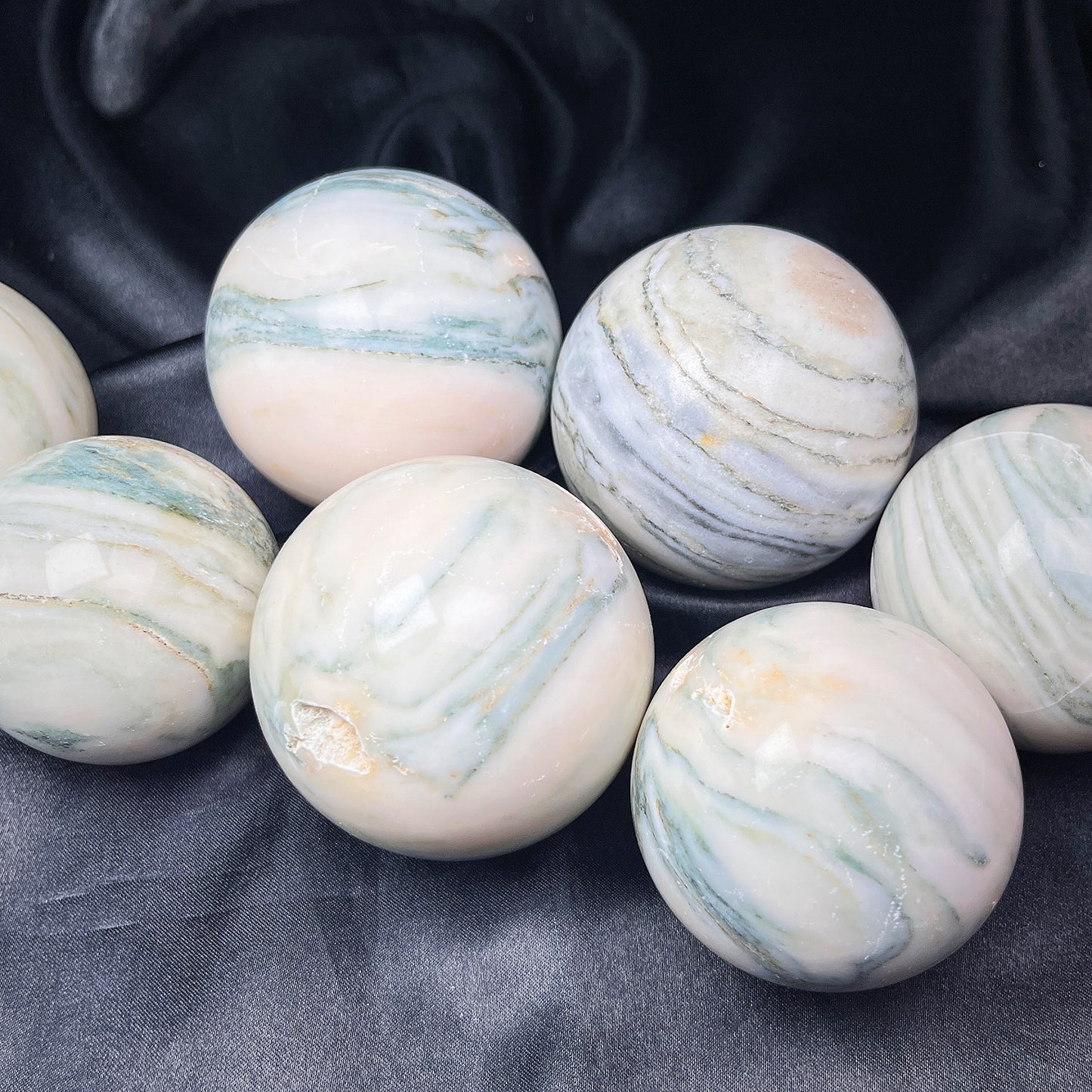 Natural Pink marble ball Heal ing Gemstone Home Decor