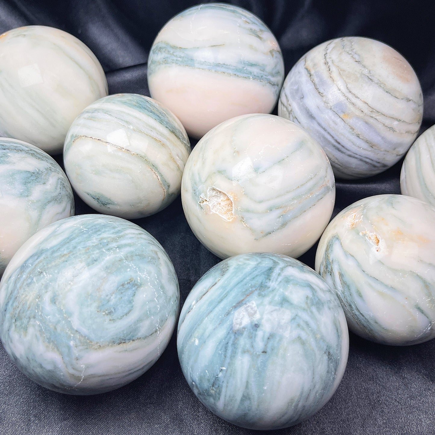 Natural Pink marble ball Heal ing Gemstone Home Decor