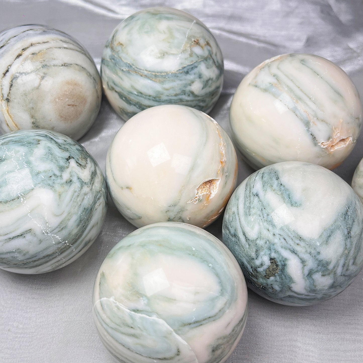 Natural Pink marble ball Heal ing Gemstone Home Decor