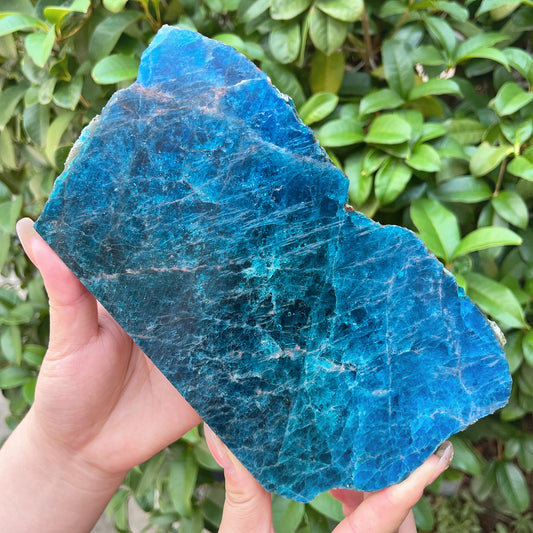Natural Slicing of blue phosphorus pyroxene Heal ing Gemstone Home Decor