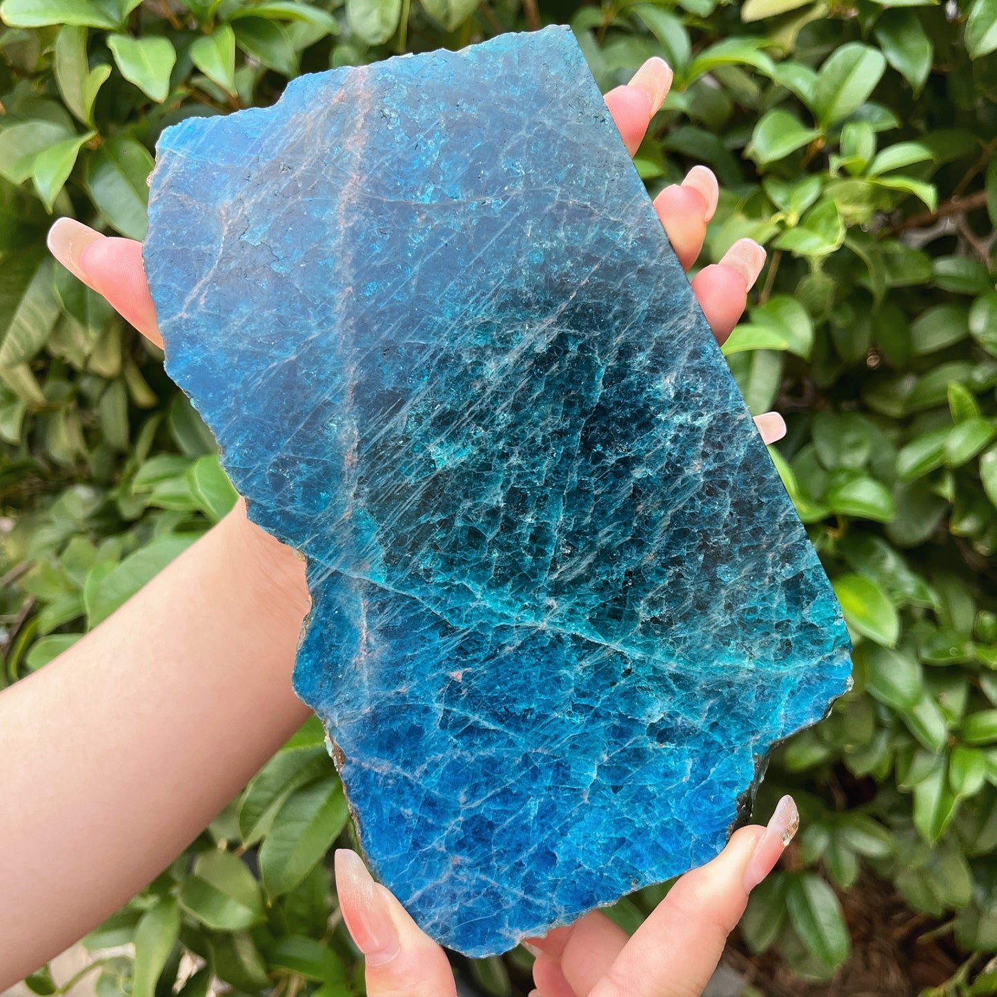 Natural Slicing of blue phosphorus pyroxene Heal ing Gemstone Home Decor