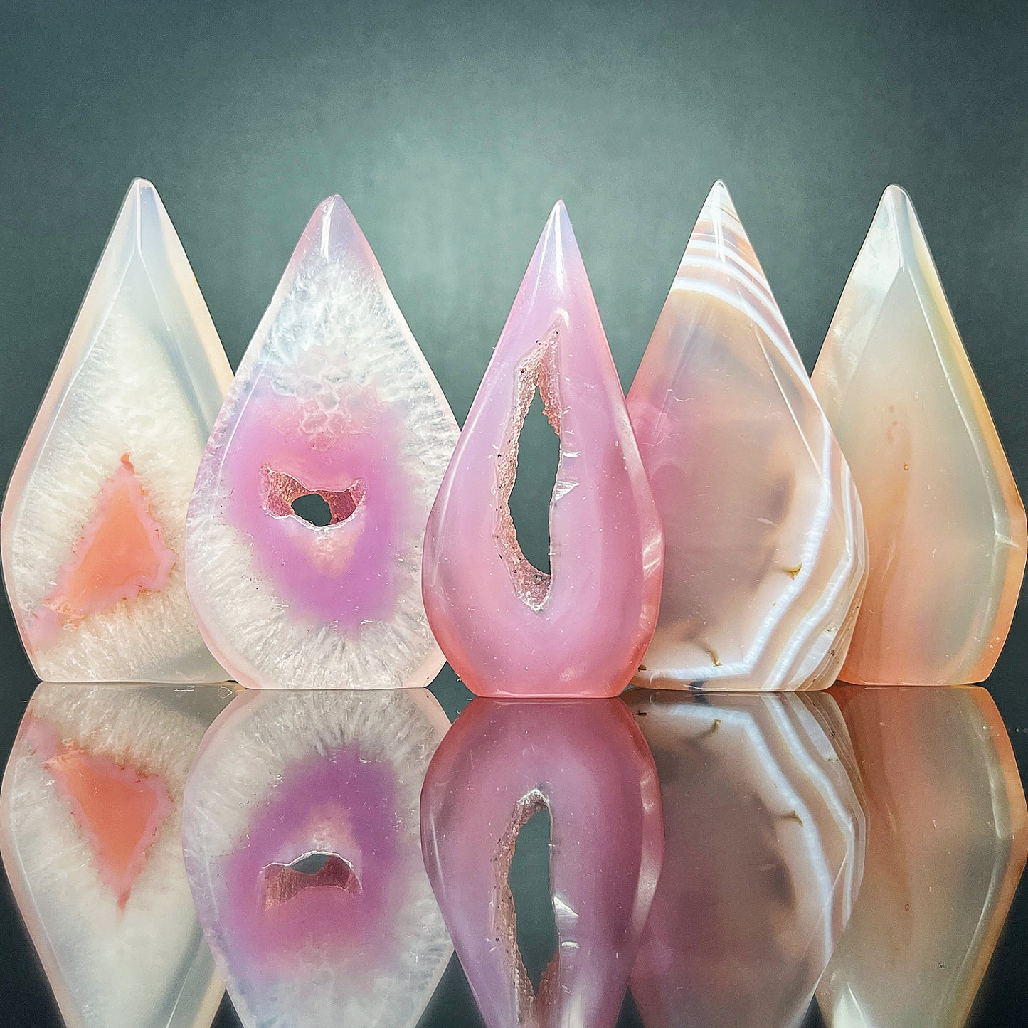 Natural Pink wrapped agate ornament Heal ing Gemstone Home Decor