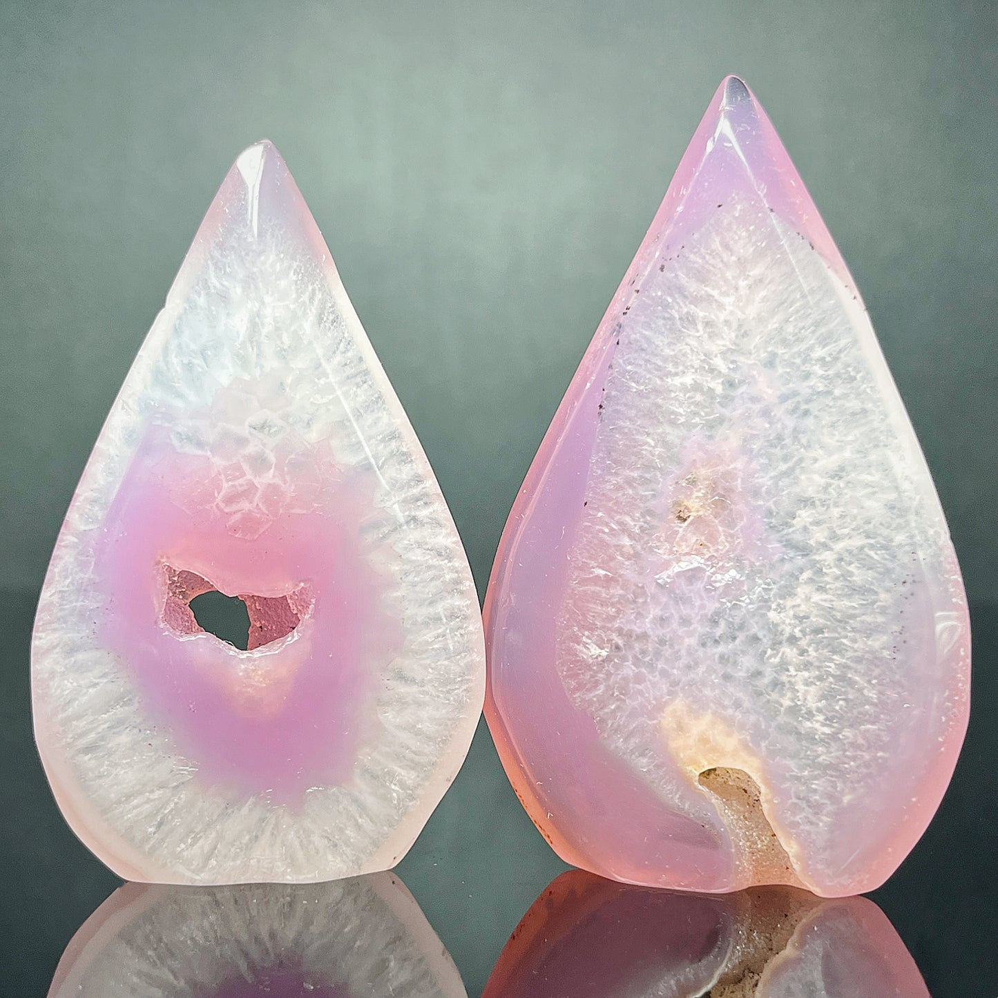 Natural Pink wrapped agate ornament Heal ing Gemstone Home Decor