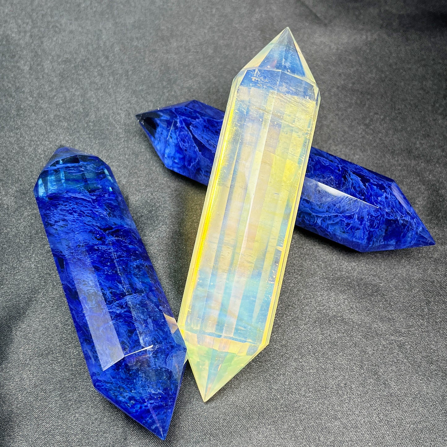 Smelting stone double pointed column Heal ing Gemstone Home Decor