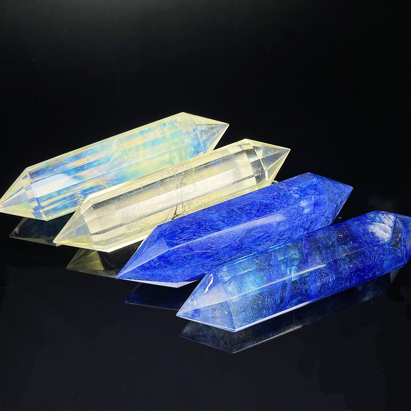 Smelting stone double pointed column Heal ing Gemstone Home Decor