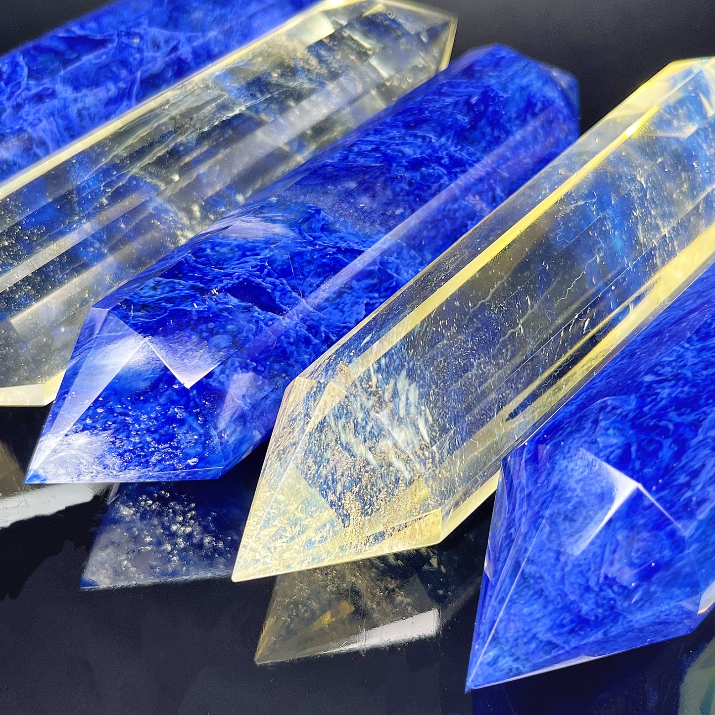 Smelting stone double pointed column Heal ing Gemstone Home Decor