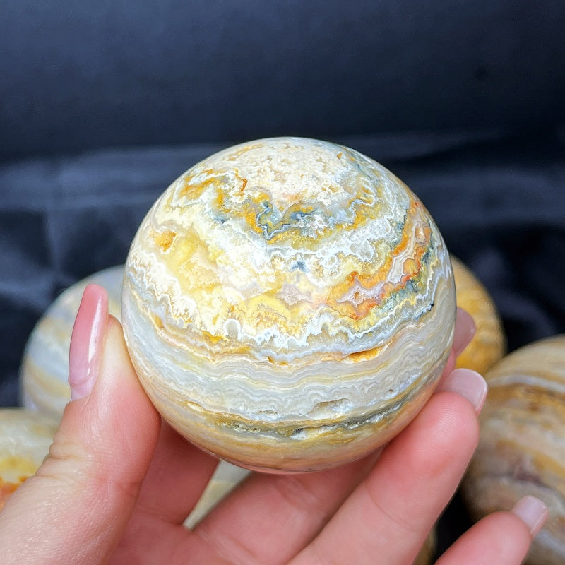Natural Thousand layer agate ball Heal ing Gemstone Home Decor